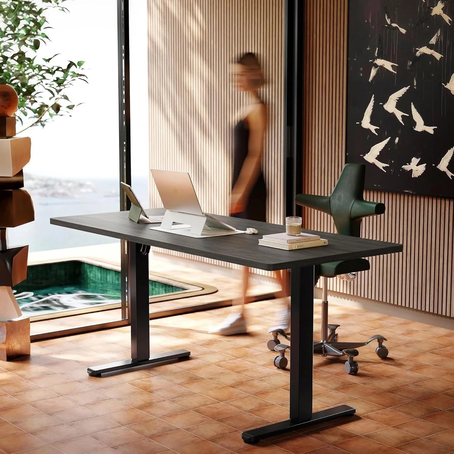 Special HUANUO 32 Small Electric Standing Desk Adjustable Height, 4 Memory Height Settings - Image 8