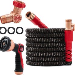 Special Hose 75 FT Copper Head Expandable Garden Hose with Pocket Pivot, No Tangles, 360° Swivel