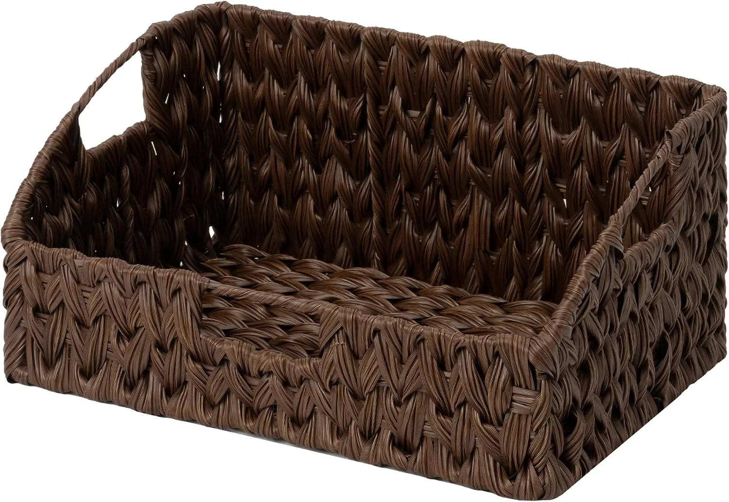 Special Storage Baskets, Waterproof Wicker Basket with Handles, Wicker Storage Baskets for Pantry, Open Front - Image 2