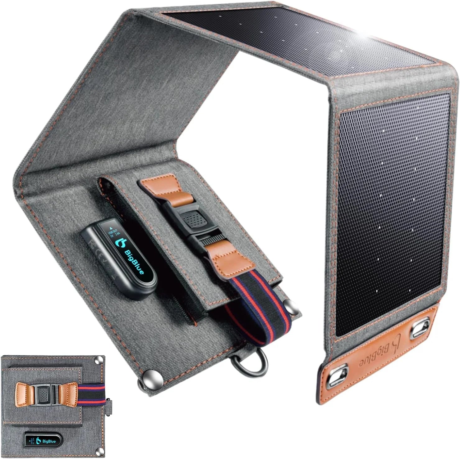 Special 28W Solar Panel Charger with Dual USB-C and USB-A, Portable Solar Phone Charger for Camping - Image 2