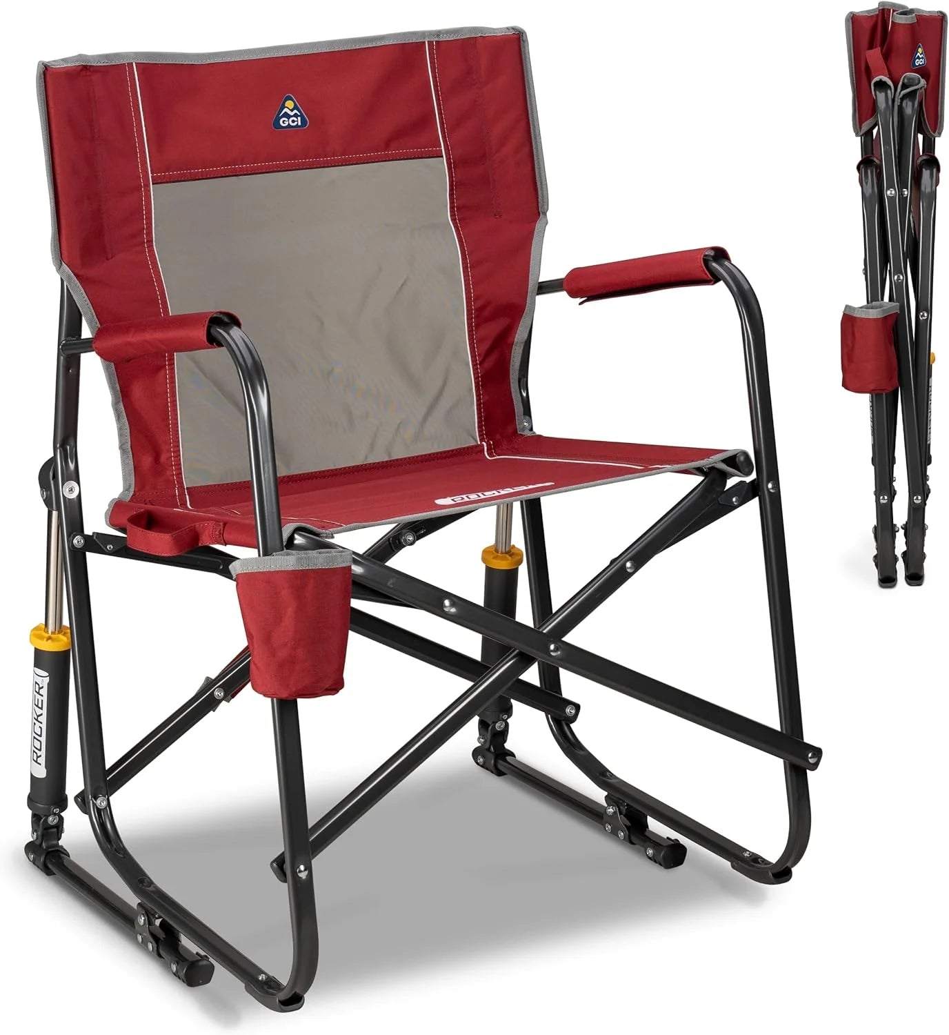 Special Outdoor Freestyle Rocker Camping Chair " Black - Image 7
