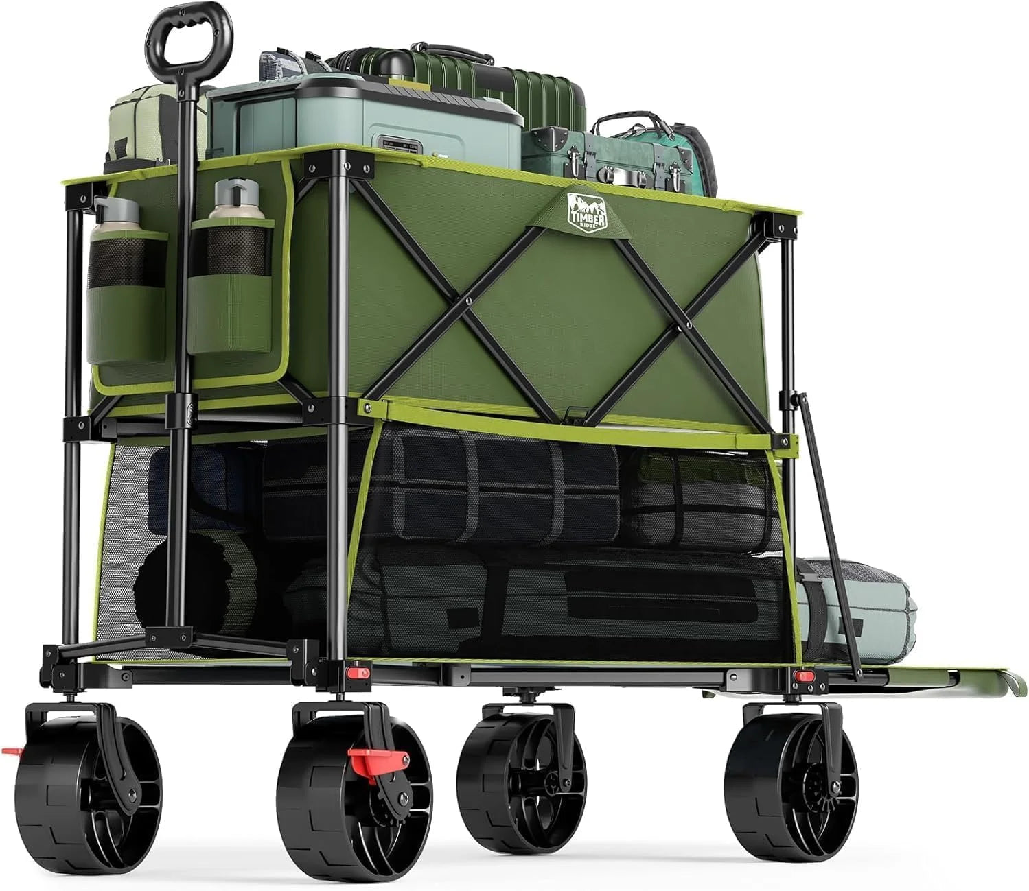 Special TIMBER RIDGE 400L Folding Double Decker Wagon with Brakes, 54 Extra Long - Image 3