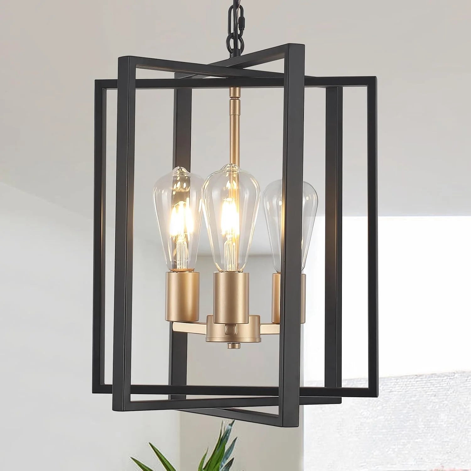 Special Black Farmhouse Modern Chandelier Light Fixture for Dining Room, 3 Light - Image 3