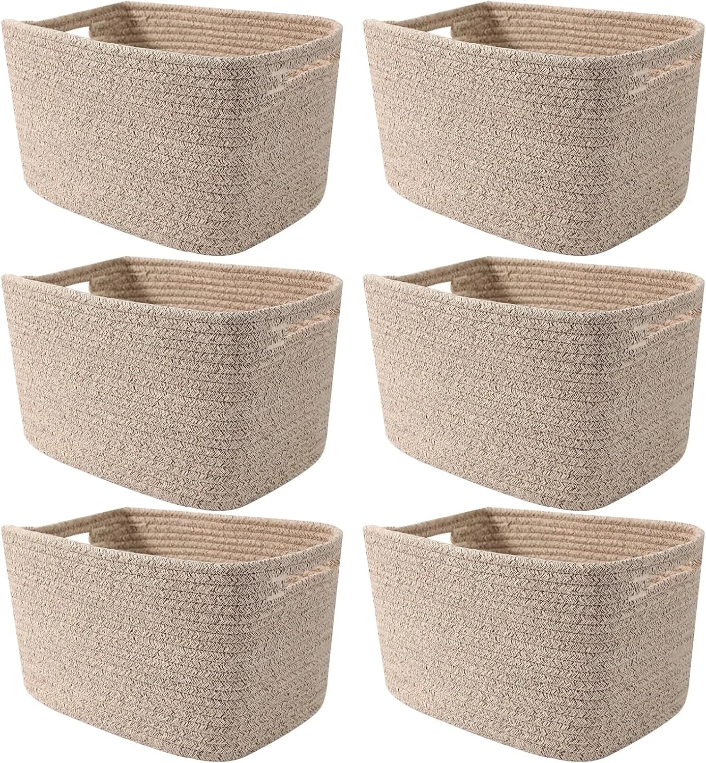 Special 3 Pack Woven Baskets,Storage Baskets for Shelves with Handles, 13.5×11×9.5,Closet Baskets,Gift Basket,Nursery - Image 7