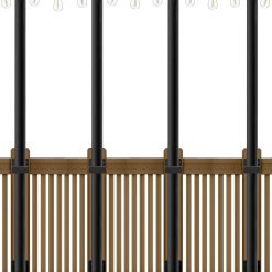 Alternative view of Special 4 Pack String Light Poles, 10 Ft Metal Poles with Fork for Outdoor String Lights