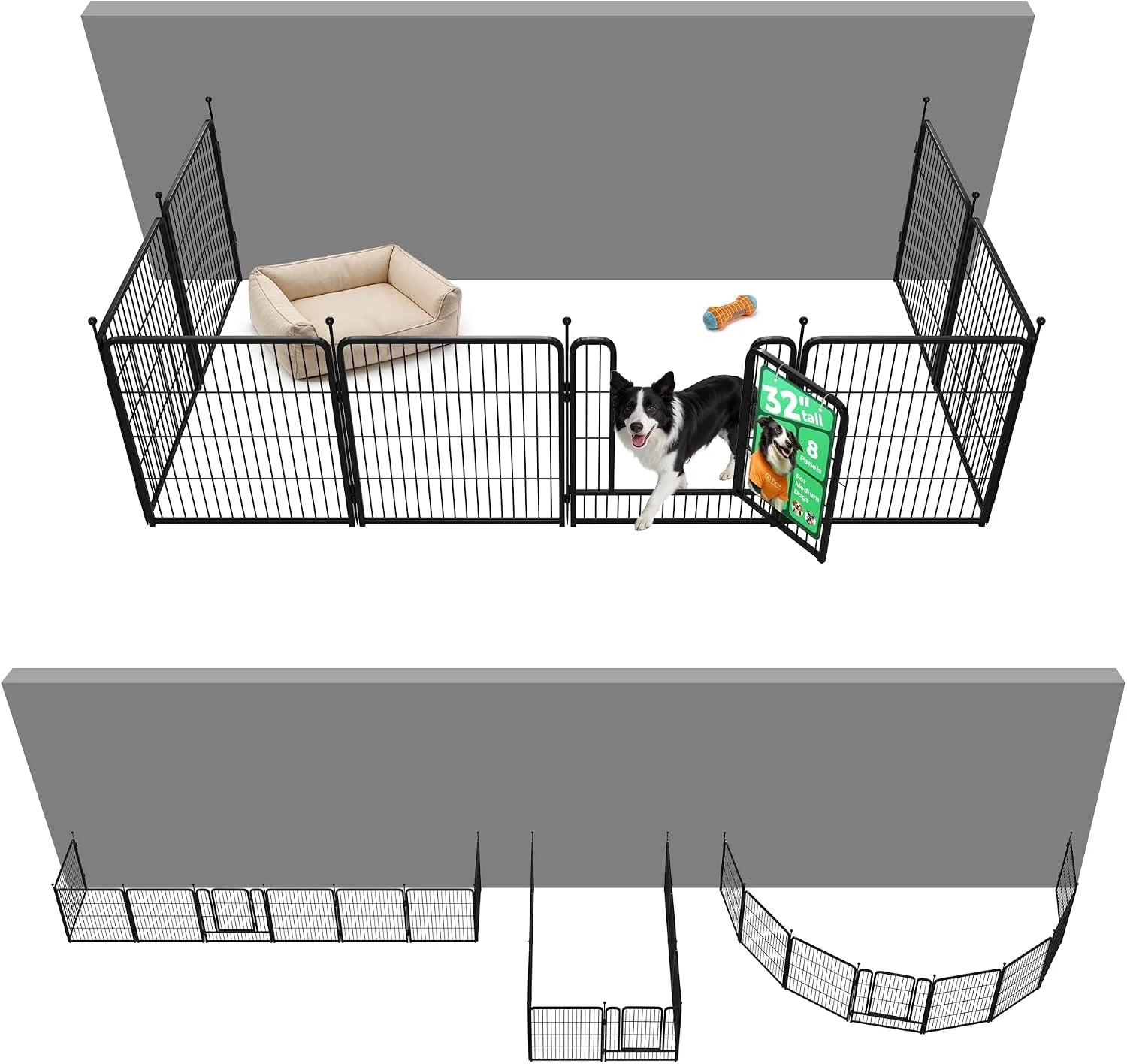 Special Rollick Dog Playpen, Indoor, 24 H, 8 Panels - Image 72