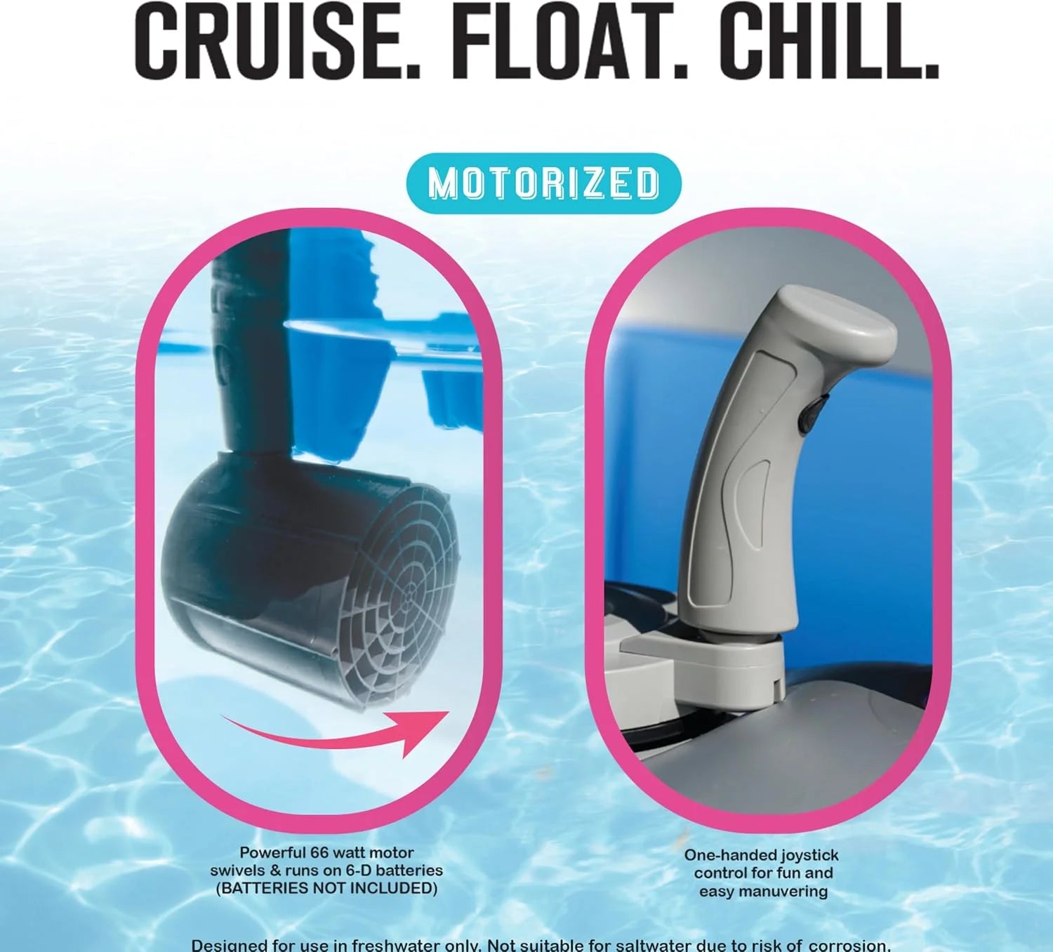 Special Living Motorized Inflatable Pool Float Lounger Tube, Bluetooth 5 IPX7 Waterproof Speaker, 66W Motor - Image 3