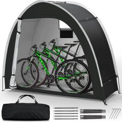 Special Dikutar Bike Storage Tent, PU5000 Waterproof Outdoor Shed for 2 Bikes