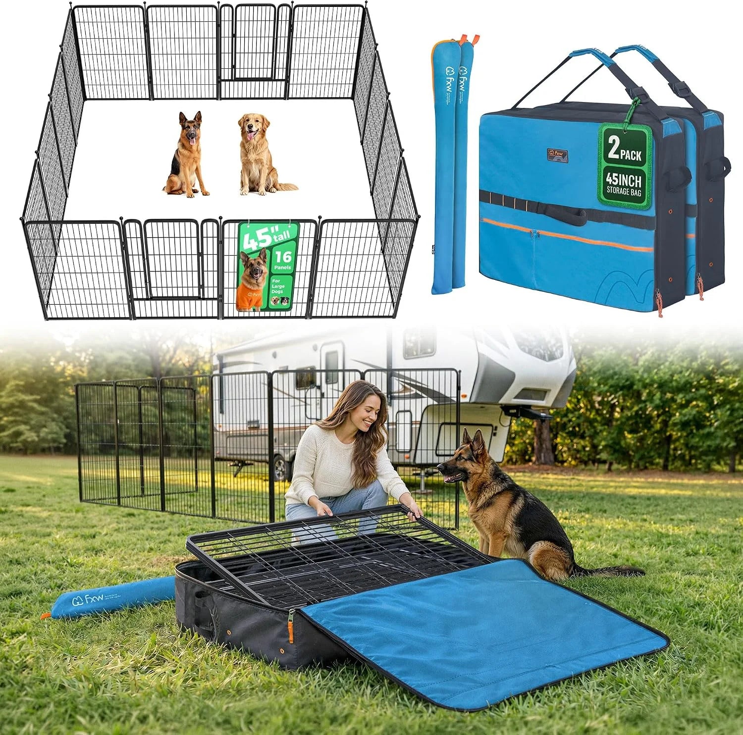 Special Rollick Dog Playpen, Indoor, 24 H, 8 Panels - Image 3