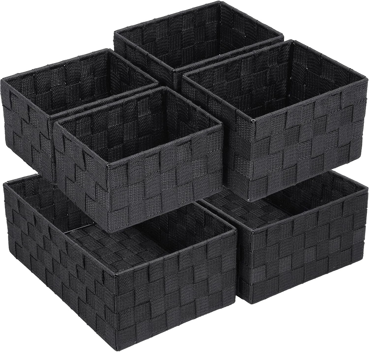 Special Woven Storage Baskets for Organizing 6 Pack, Large&Small Storage Cube Bins Set for Bathroom, Storage Boxes - Image 12