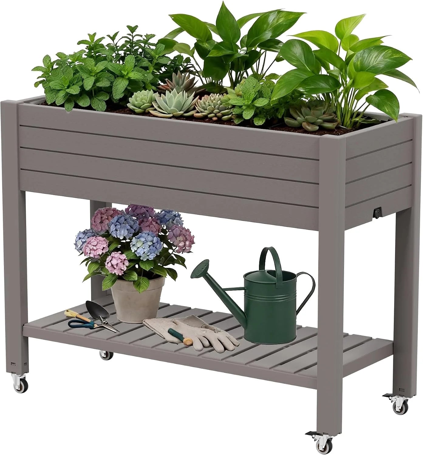 Special Bifanuo Plastic Elevated Planter Box with Legs & Wheels - Image 3