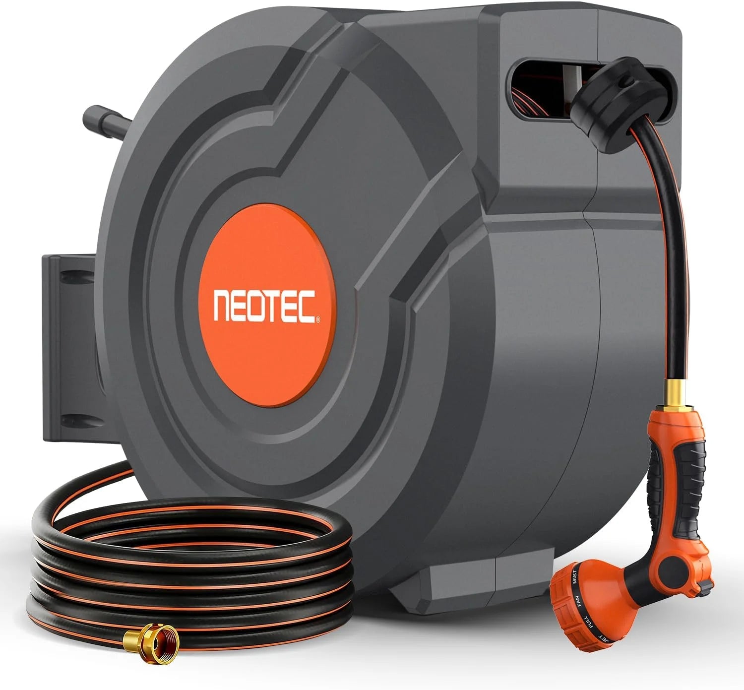 Special 5/8 in 100ft Retractable Garden Hose Reel with Any-Length Lock Slow Auto Rewind Heavy Duty Water Hose Reel