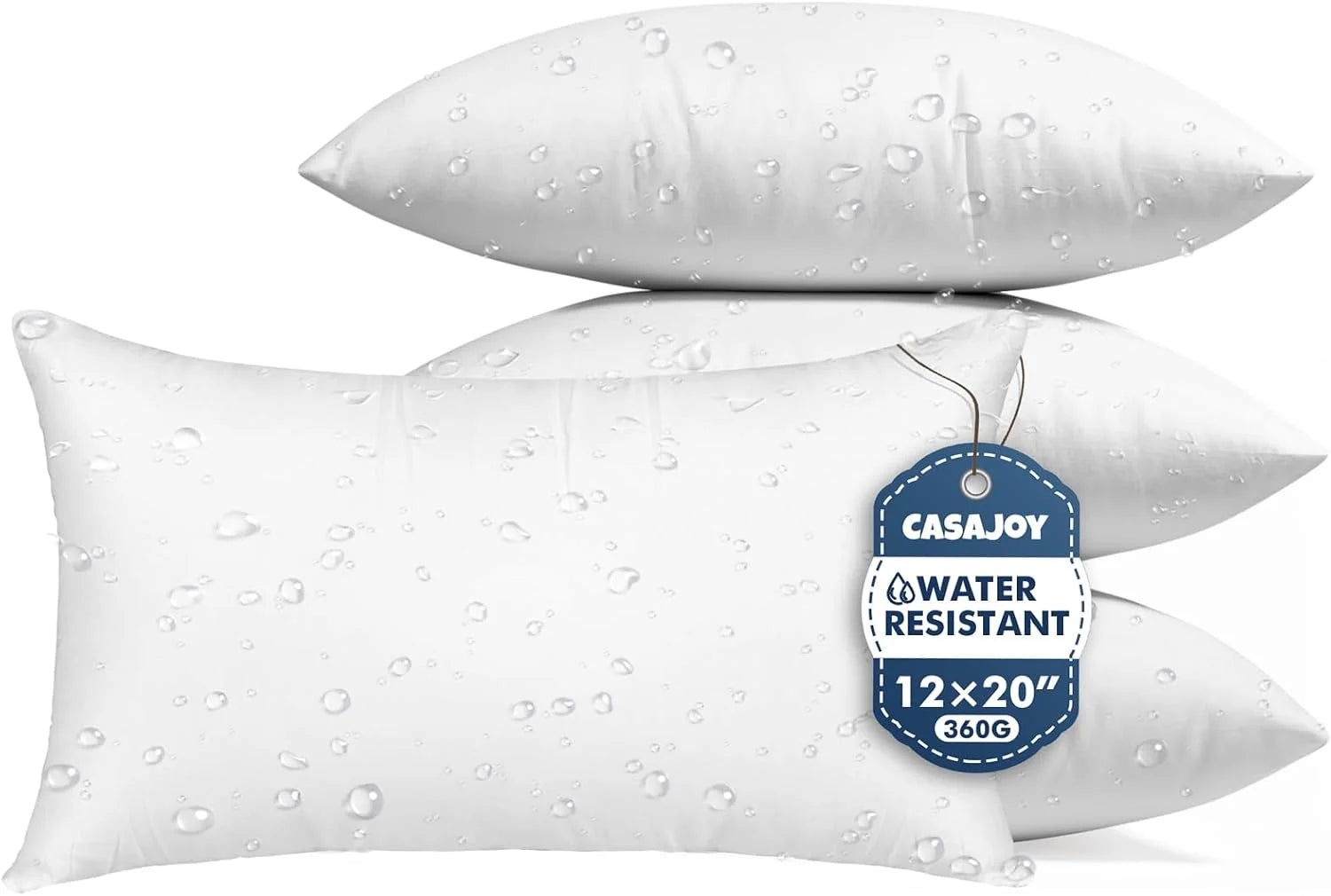 Special CASAJOY Set of 2 12×20 Outdoor Pillows,Water Resistant Lumbar Pillow Insert - Image 9