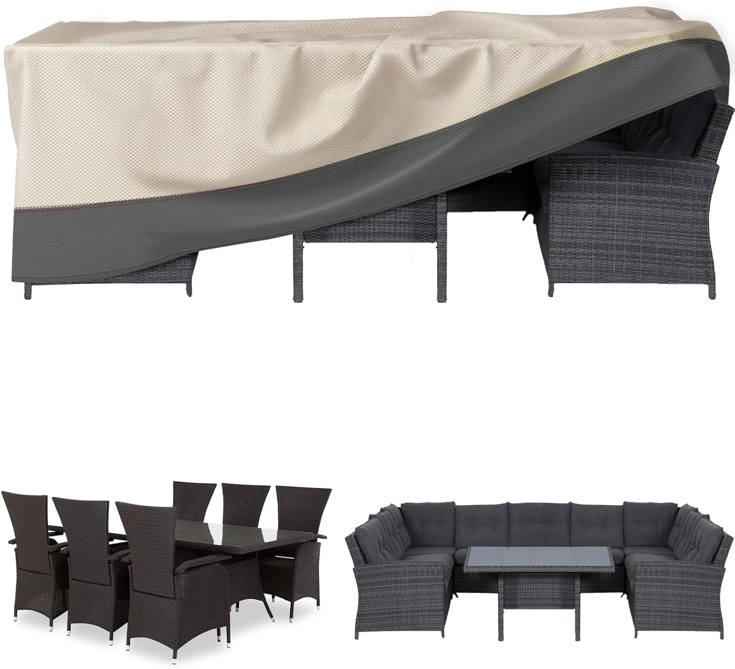 Special KIKCOIN Outdoor Patio Furniture Covers Waterproof, Heavy Duty, 98x78x28 in