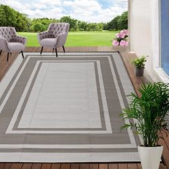 Special RURALITY Outdoor Rugs 8"x10" Waterproof for Patios Clearance, Plastic Straw Mats for RV