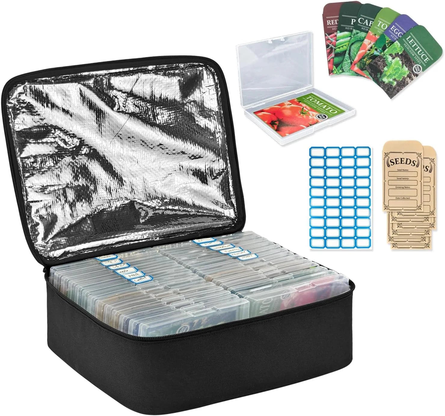 Special 26 Slot Seed storage Organizer Box Hold 80 to 100 seed packets