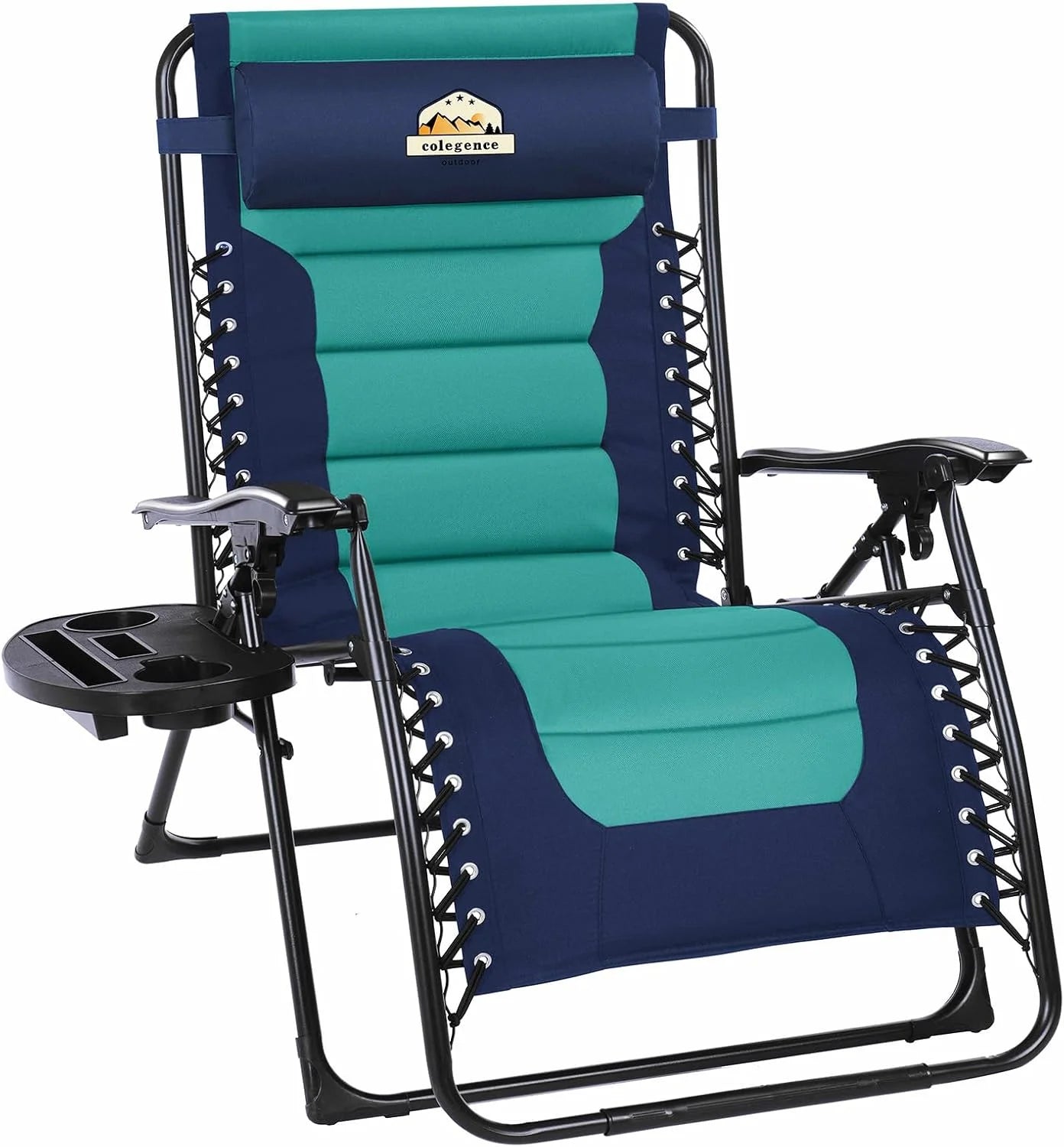 Special Oversized Padded Zero Gravity Lounge Chair, Foldable Patio Anti Gravity Reclining Chairs Folding Lawn Recliner - Image 8