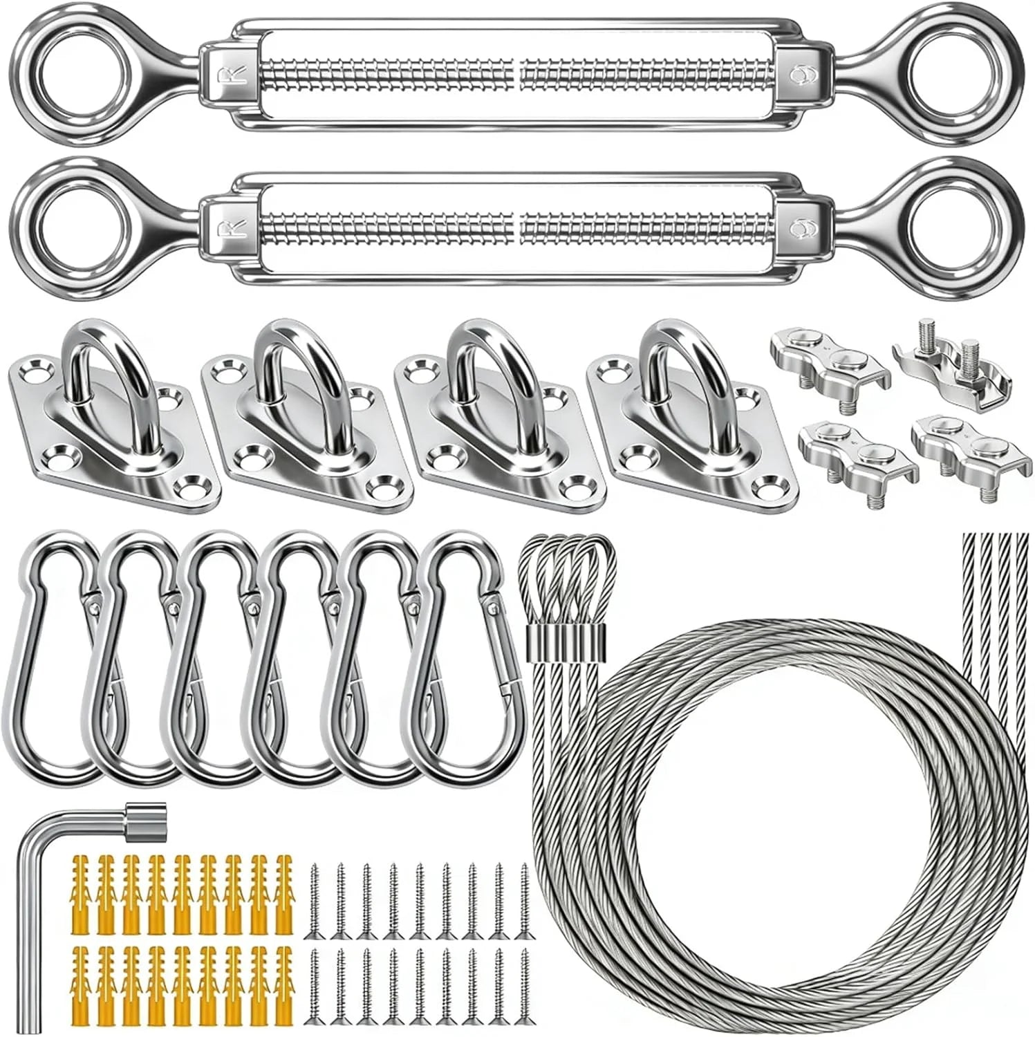 Special Shade Sail Hardware Kit 6 Inch for Rectangle & Triangle Shade Sail Install - Image 3
