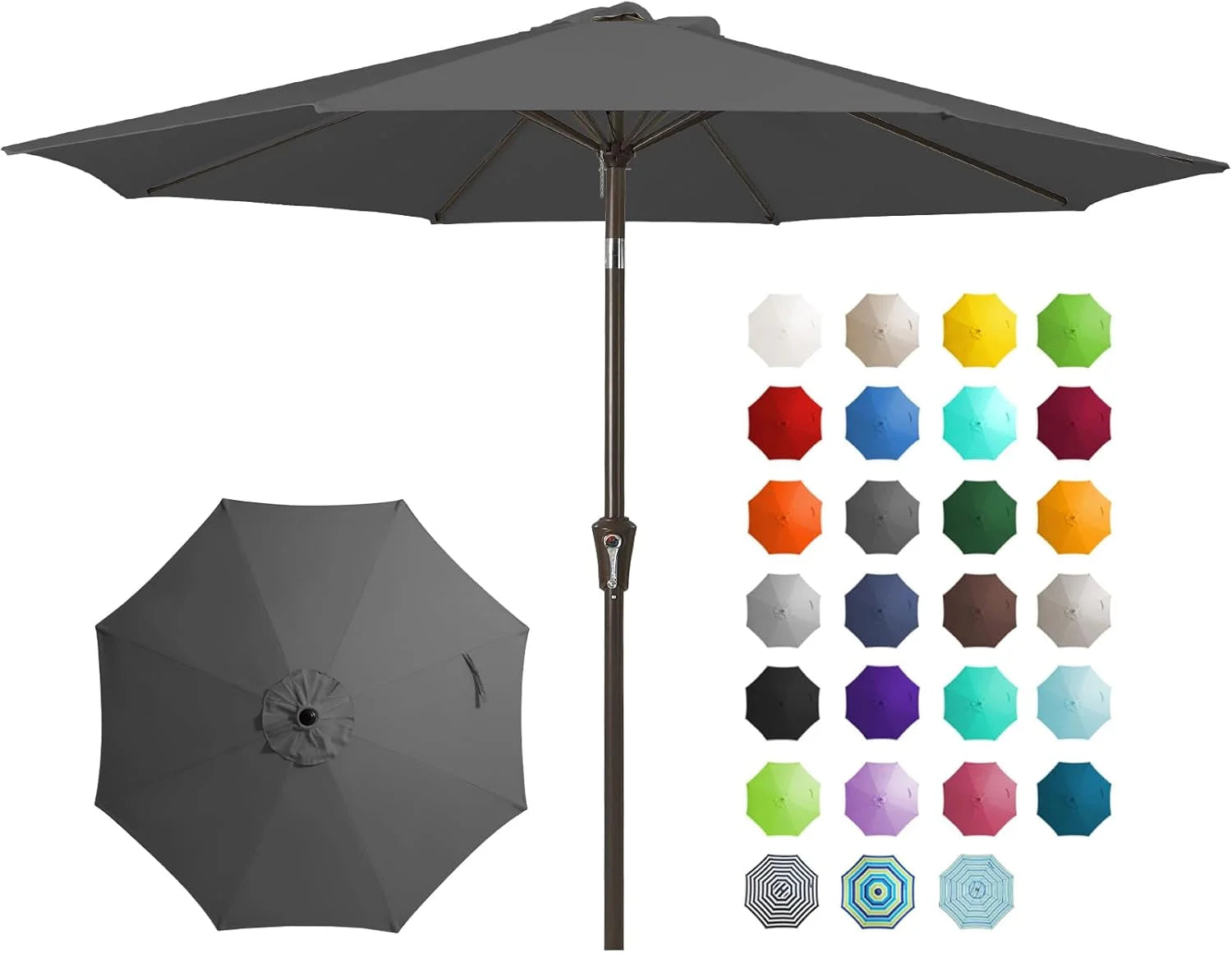 Special 9FT Outdoor Patio Umbrella, Market Umbrella, Beige - Image 11