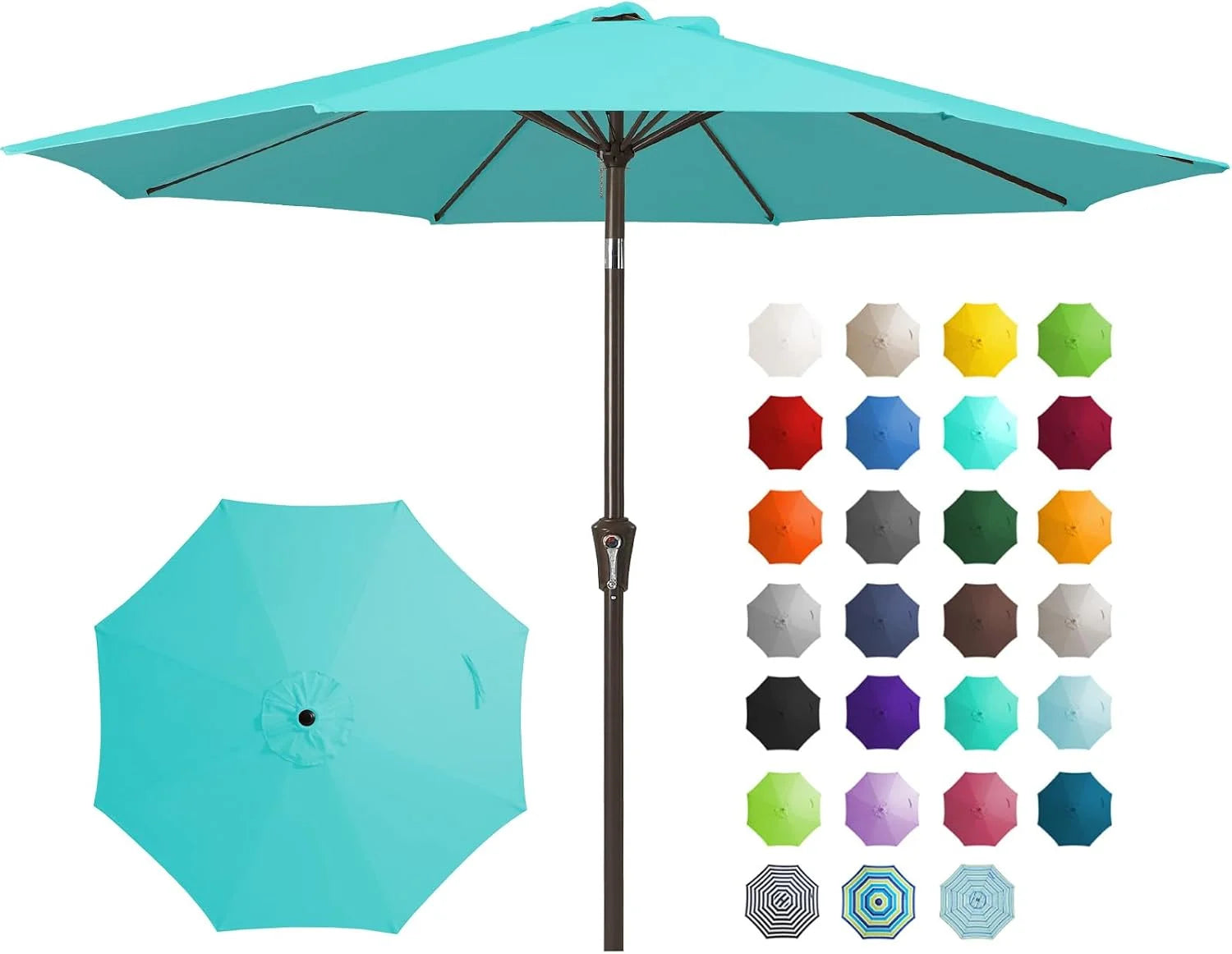 Special 9FT Outdoor Patio Umbrella, Market Umbrella, Beige - Image 12