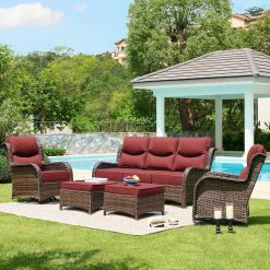 Alternative view of Special HILLGA Luxury High Back Patio Furniture Set with 6-Inch Thick Cushion