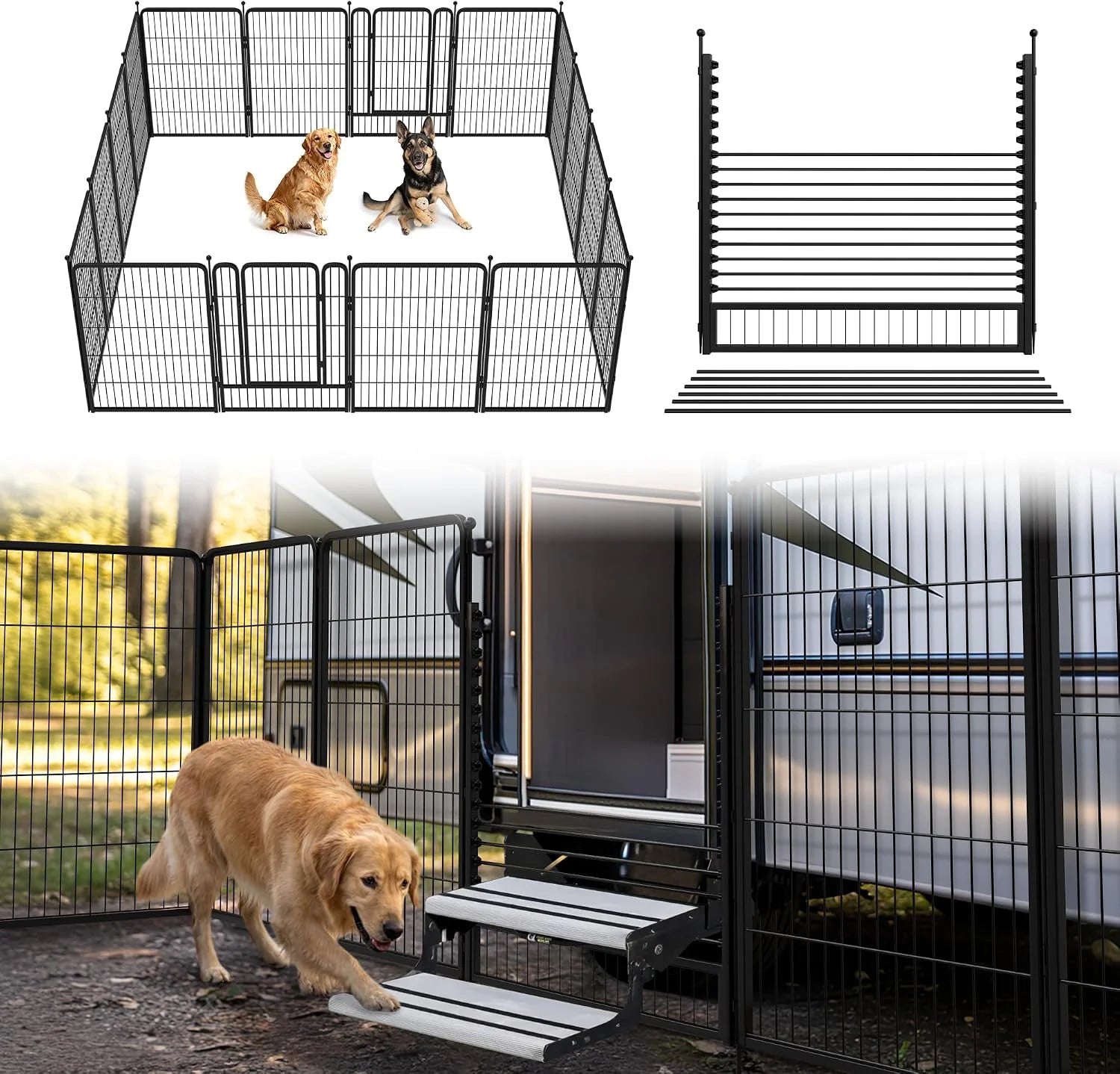Special Rollick Dog Playpen, Indoor, 24 H, 8 Panels - Image 54