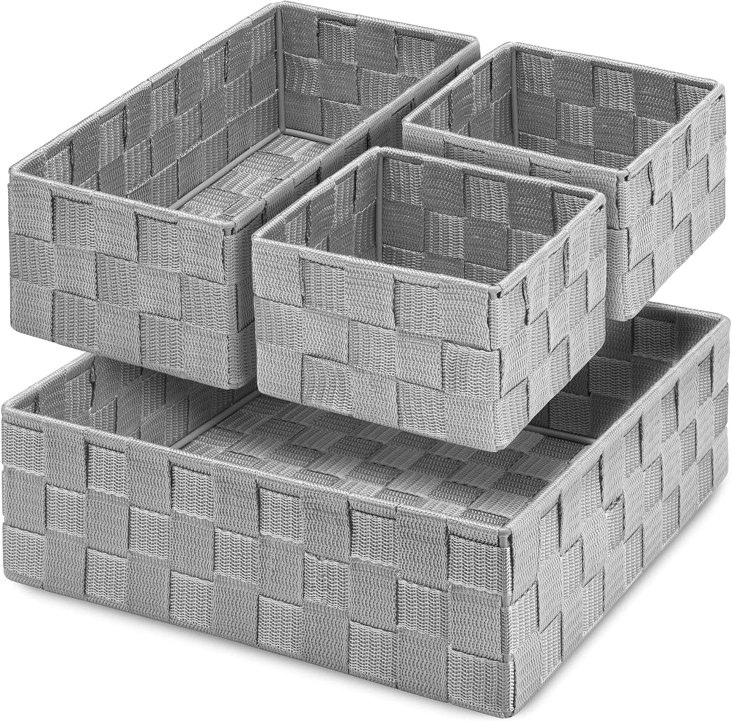 Special Woven Storage Baskets for Organizing 6 Pack, Large&Small Storage Cube Bins Set for Bathroom, Storage Boxes - Image 8