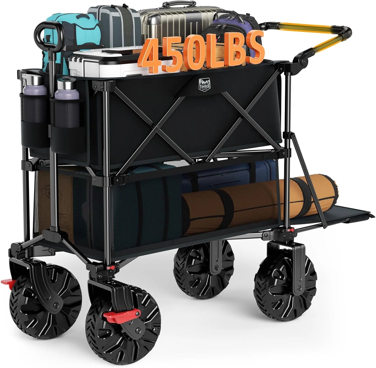 Special TIMBER RIDGE 400L Folding Double Decker Wagon with Brakes, 54 Extra Long - Image 5