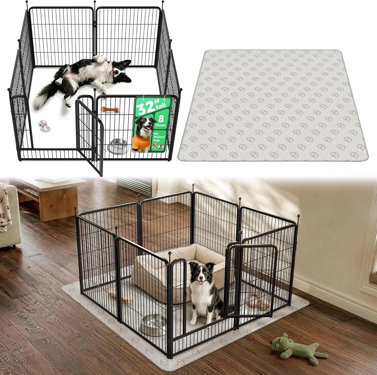 Special Rollick Dog Playpen, Indoor, 24 H, 8 Panels - Image 51
