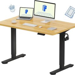 Alternative view of Special FLEXISPOT EN1 One-Piece Standing Desk, Electric Adjustable with 4 Memory Presets, 176 LBS Capacity, 48x24 Black