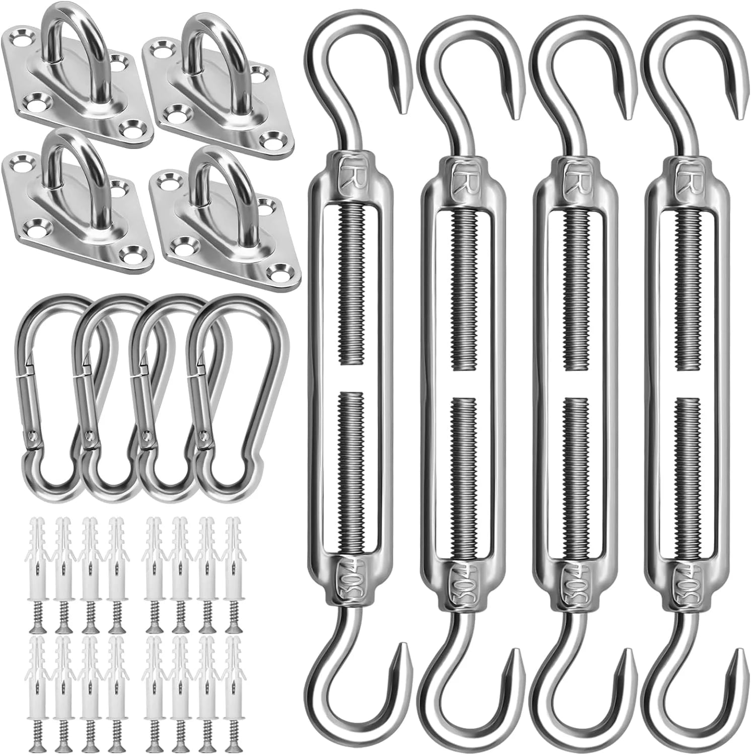 Special Shade Sail Hardware Kit 6 Inch for Rectangle & Triangle Shade Sail Install - Image 2