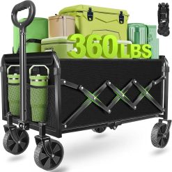 Special Collapsible Wagons Carts Foldable, 500LBS Heavy Duty Wagon Cart Foldable