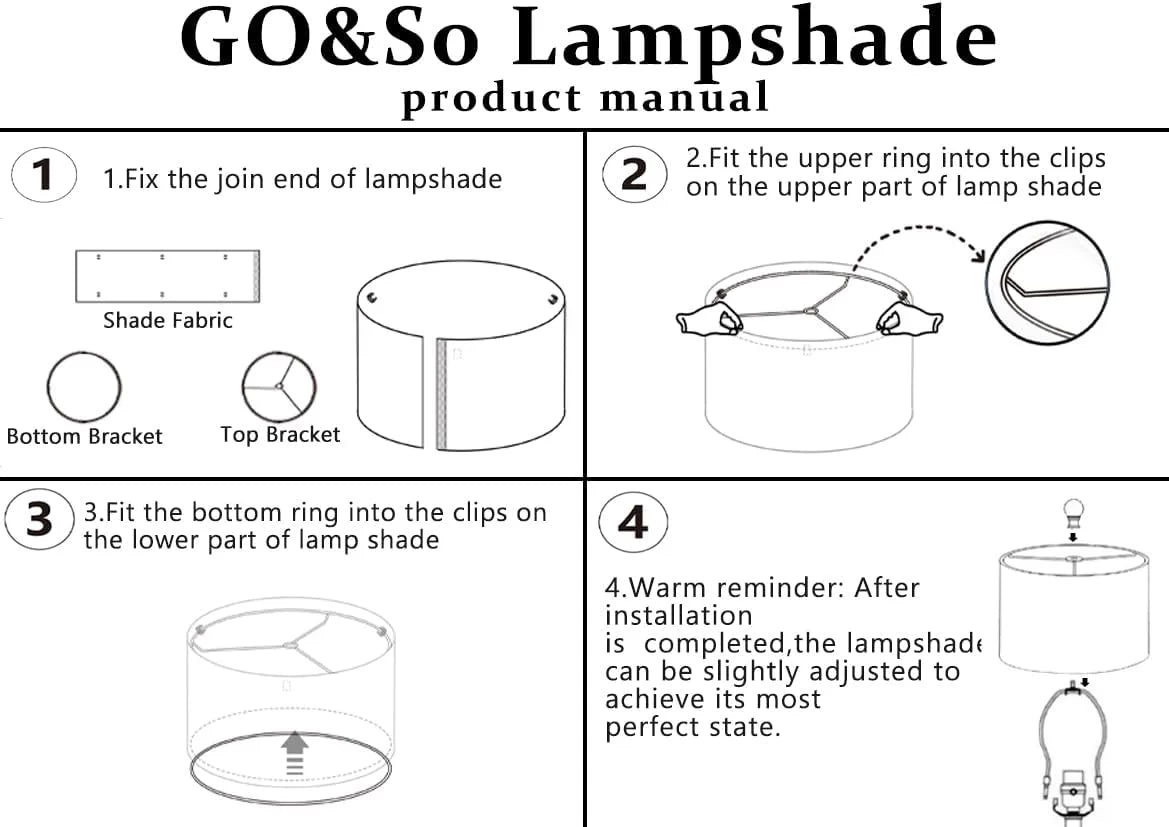 Special GO&SO Lamp Shades Set of 2, Modern Lamp Shades For Table Lamps Replacement - Image 23