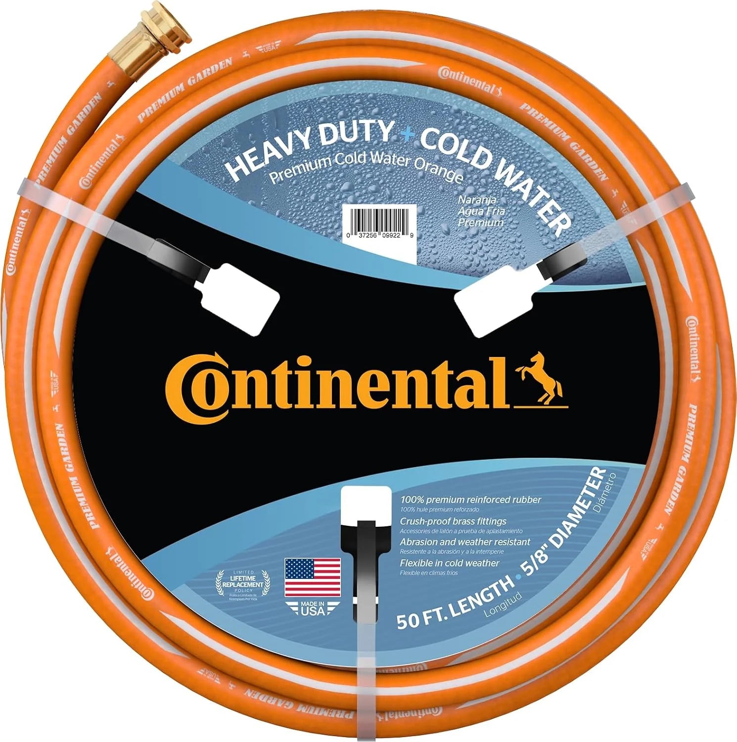 Special Continental Premium Garden Black Heavy Duty Cold Water Garden Hose, 5/8in Inside Diameter x 100ft Length - Image 4