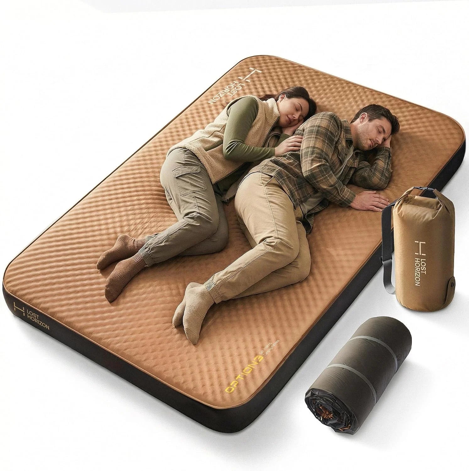 Special Lost Horizon Air & Foam Camping Mattress, Self-Inflating Sleeping Pad, 4.5 Thick, with Pump Sack, R13 Insulation - Image 2