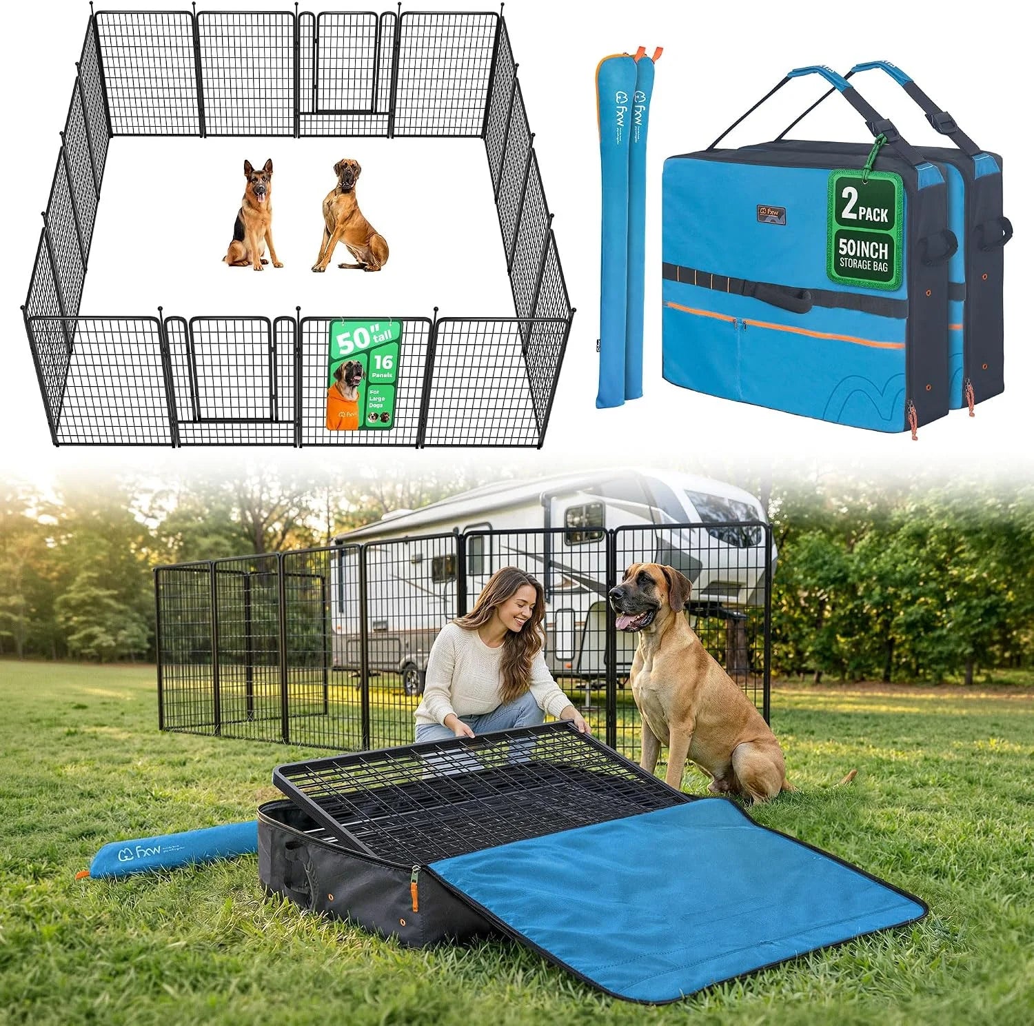 Special Rollick Dog Playpen, Indoor, 24 H, 8 Panels - Image 8