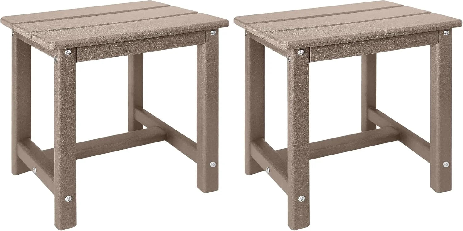 Special Adirondack Square Outdoor Side Table,2-Tier Storage Patio Side Table - Image 20