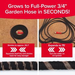 Alternative view of Special Hose 75 FT Copper Head Expandable Garden Hose with Pocket Pivot, No Tangles, 360° Swivel