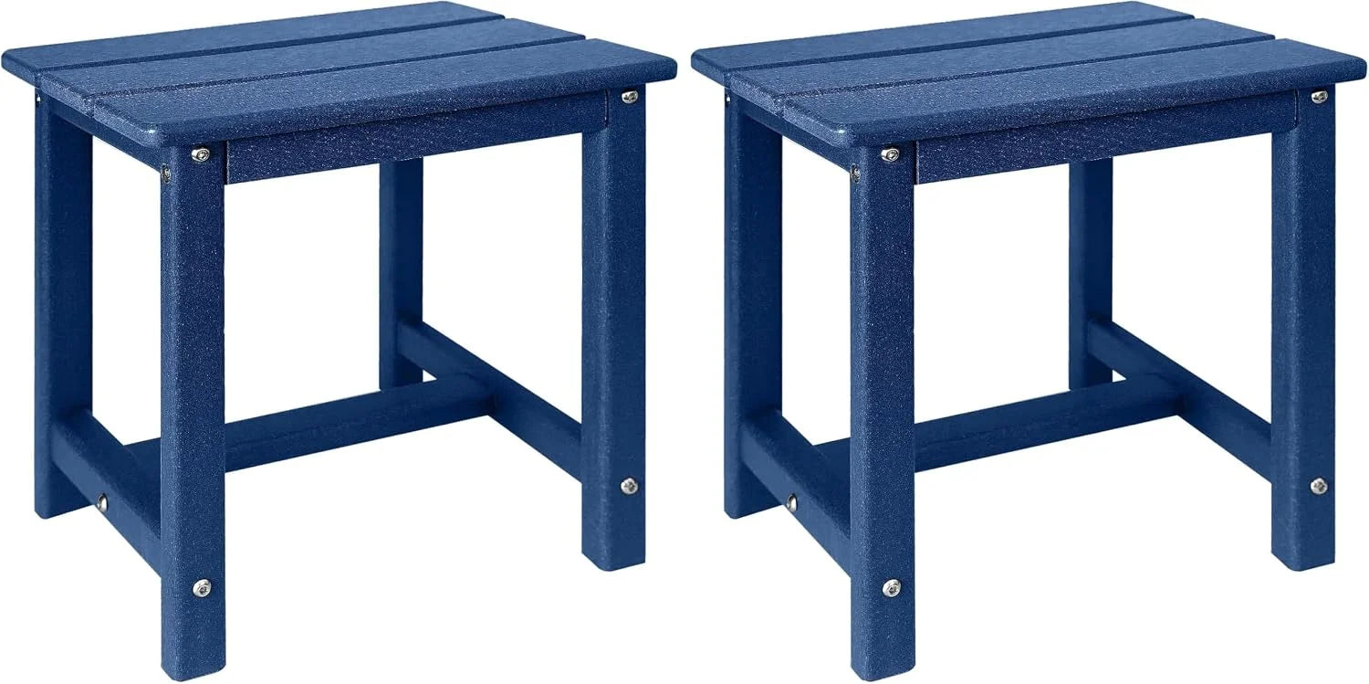 Special Adirondack Square Outdoor Side Table,2-Tier Storage Patio Side Table