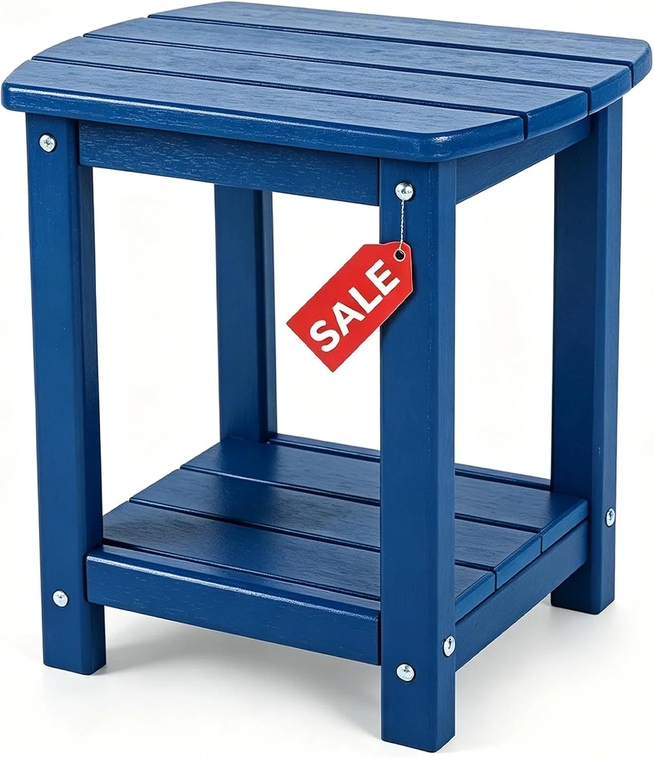 Special Adirondack Square Outdoor Side Table,2-Tier Storage Patio Side Table - Image 11