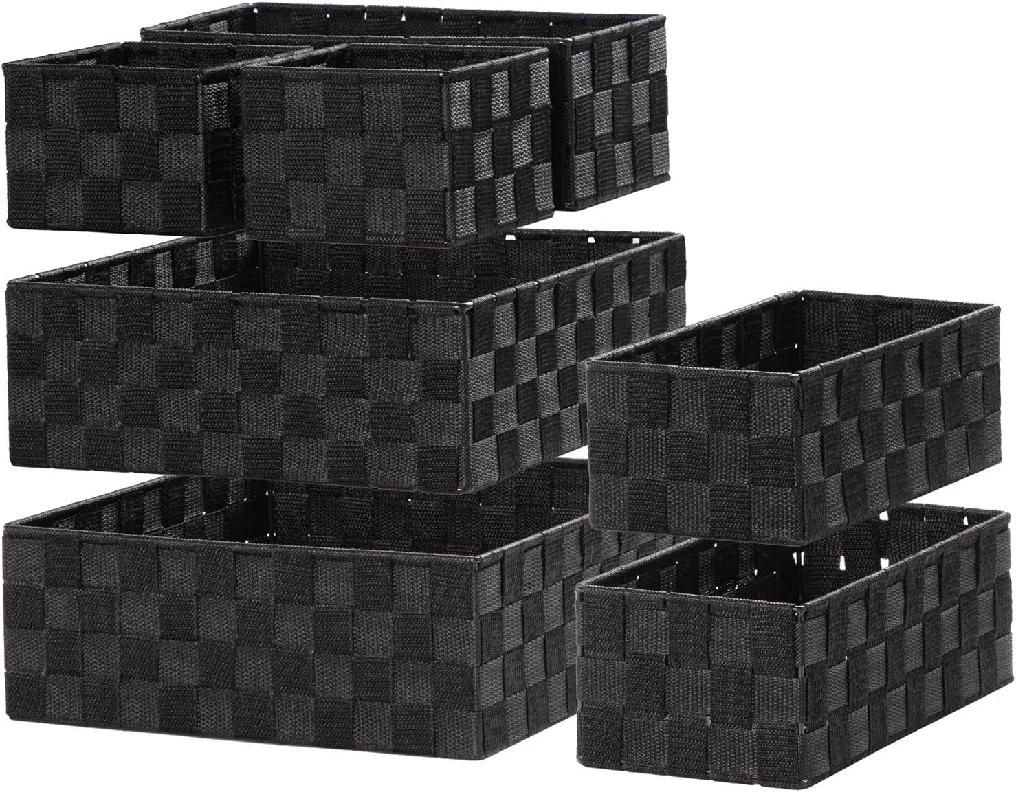 Special Woven Storage Baskets for Organizing 6 Pack, Large&Small Storage Cube Bins Set for Bathroom, Storage Boxes - Image 7