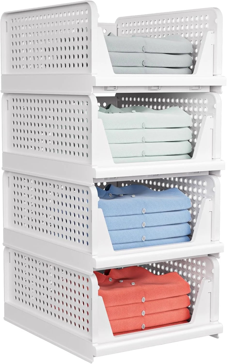 Special Stackable Closet Storage Basket, Stackable Storage Bins, Multifunctional & Foldable Closet Organizer - Image 3