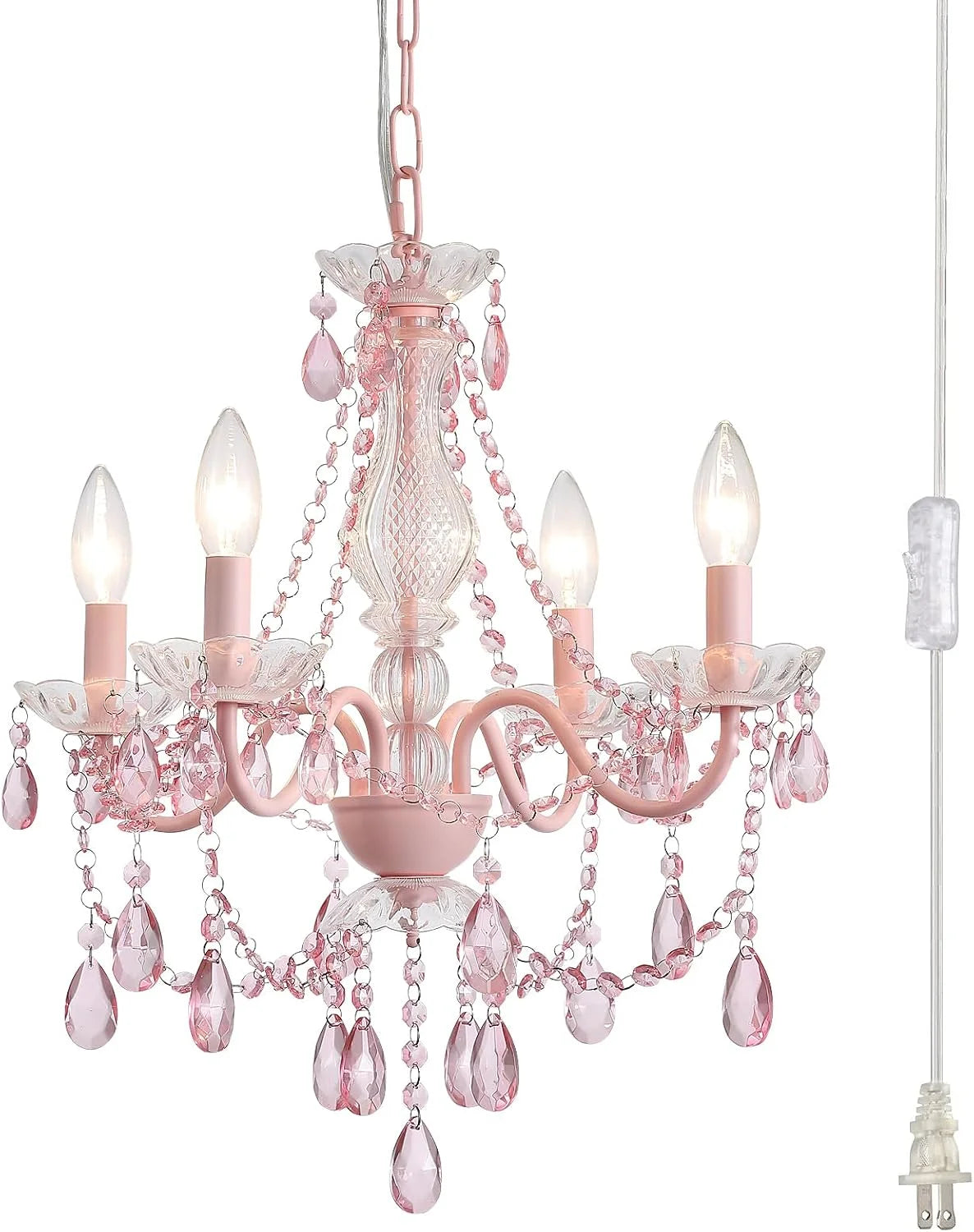 Special Crystal Gold Chandelier, 5 Light, Glass Crystal Hanging Pendant Lighting - Image 5