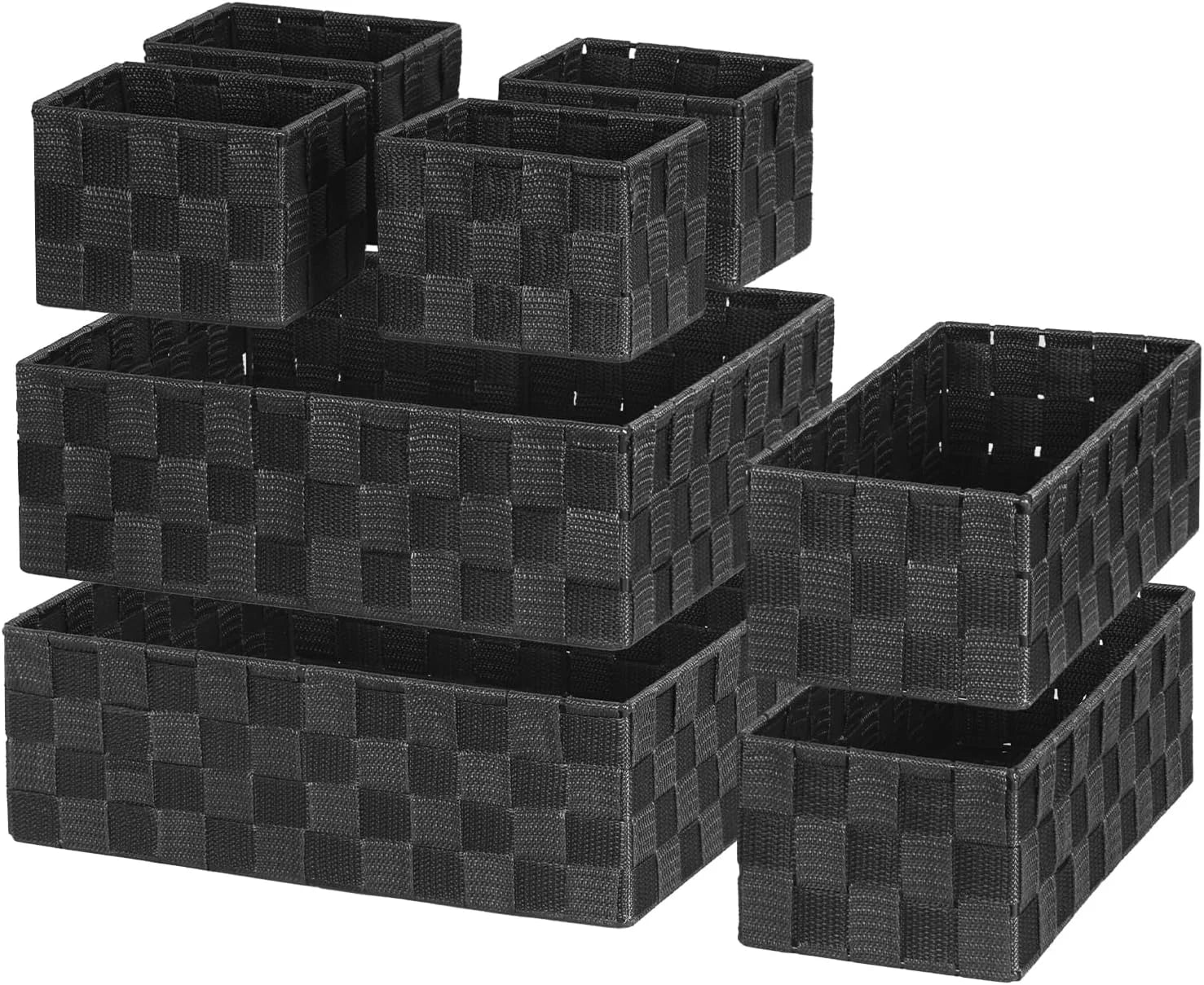 Special Woven Storage Baskets for Organizing 6 Pack, Large&Small Storage Cube Bins Set for Bathroom, Storage Boxes - Image 3