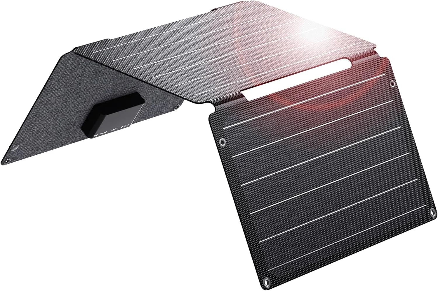 Special 28W Solar Panel Charger with Dual USB-C and USB-A, Portable Solar Phone Charger for Camping - Image 3