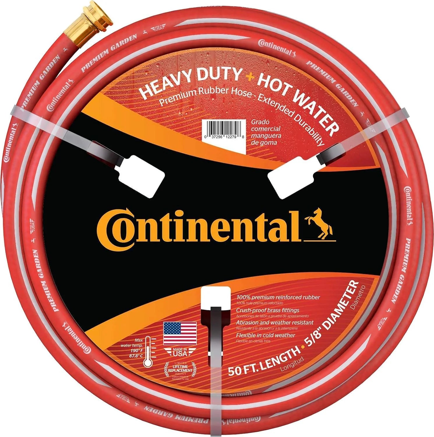 Special Continental Premium Garden Black Heavy Duty Cold Water Garden Hose, 5/8in Inside Diameter x 100ft Length - Image 6