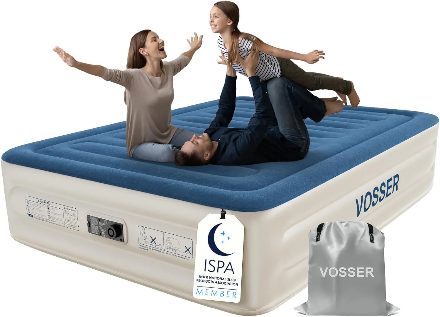 Special Queen Air Mattress with Built-in Pump, 18" Raised Blow Up Mattress, Flocked Top Inflatable Mattress for Home - Image 3