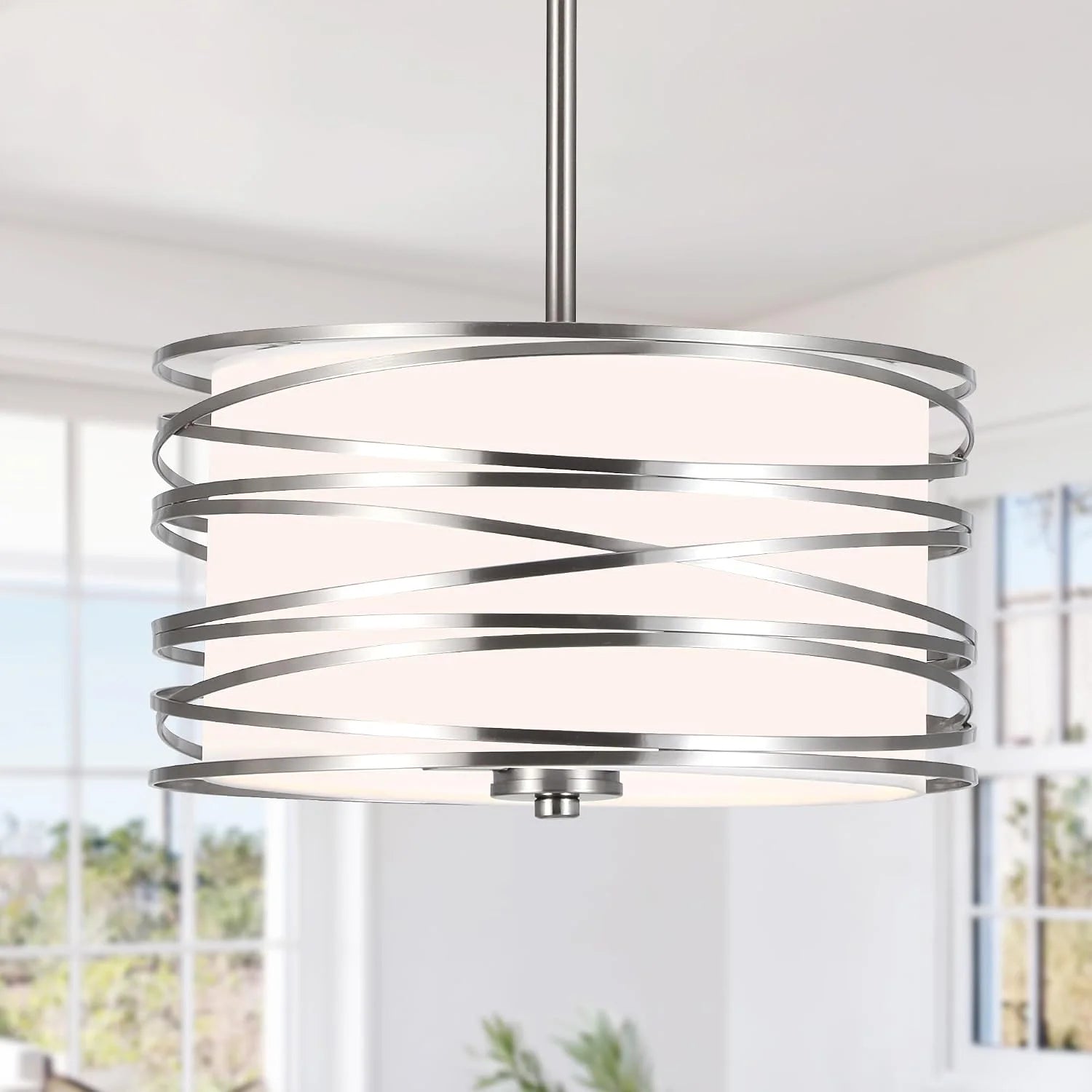 Special 12.6” Farmhouse Chandeliers for Dining Room, 3-Light Industrial Metal Hanging Light Fixture - Image 2