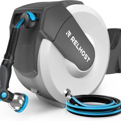 Alternative view of Special Retractable Garden Hose Reel, 5/8 in x 100 ft Wall Mount Heavy Duty Hose Reel with Any-Length Lock