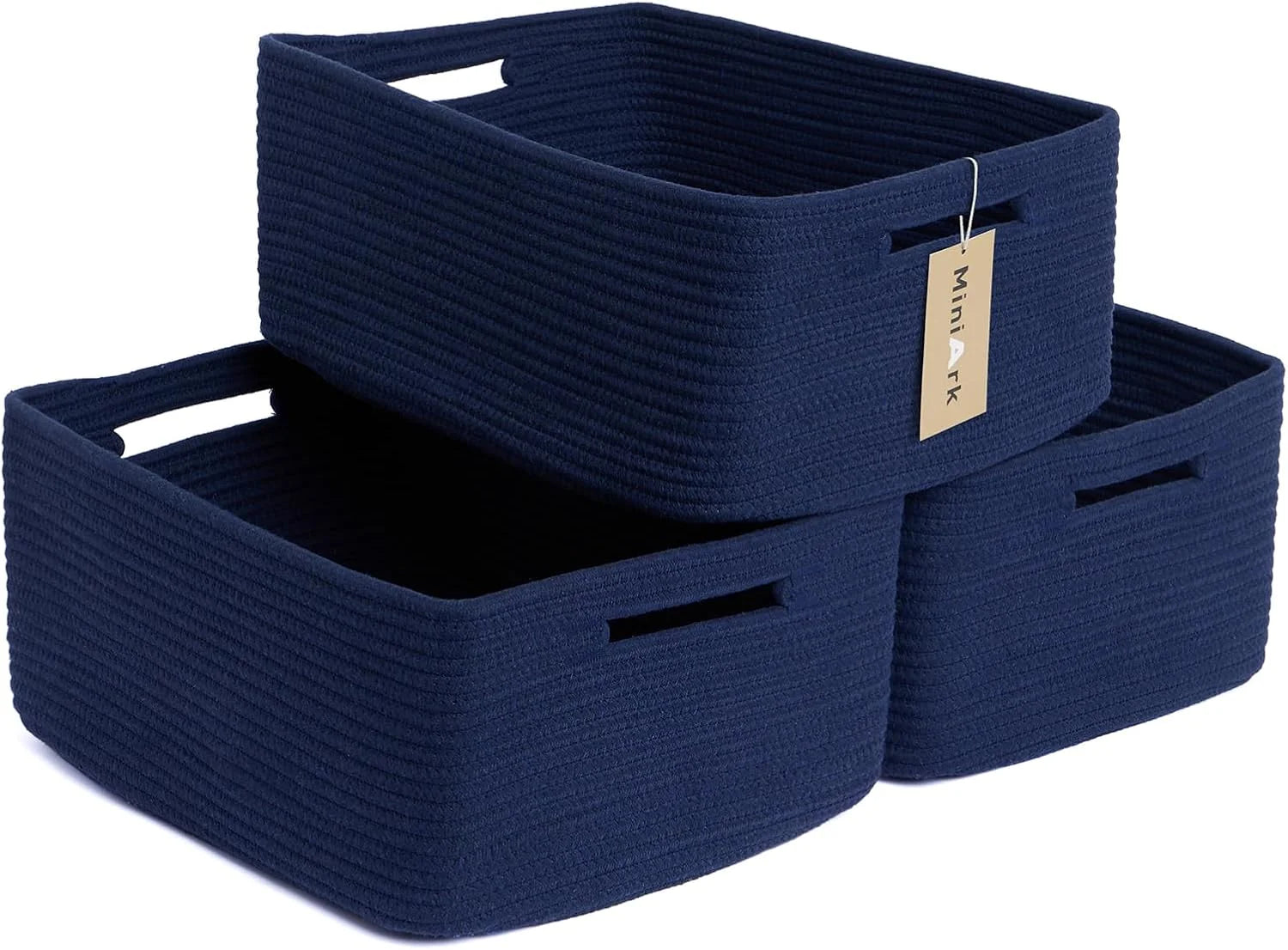 Special Large Storage Baskets for Shelves, 17 x 13 x 7.5” Closet Organizers Bins for Clothes Blanket Towels, Baby Nursery